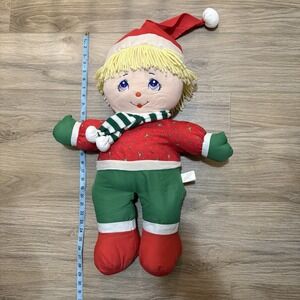 Vintage 1987 Dolly Mine Holiday Christmas 27" Rag Doll Plush Rare